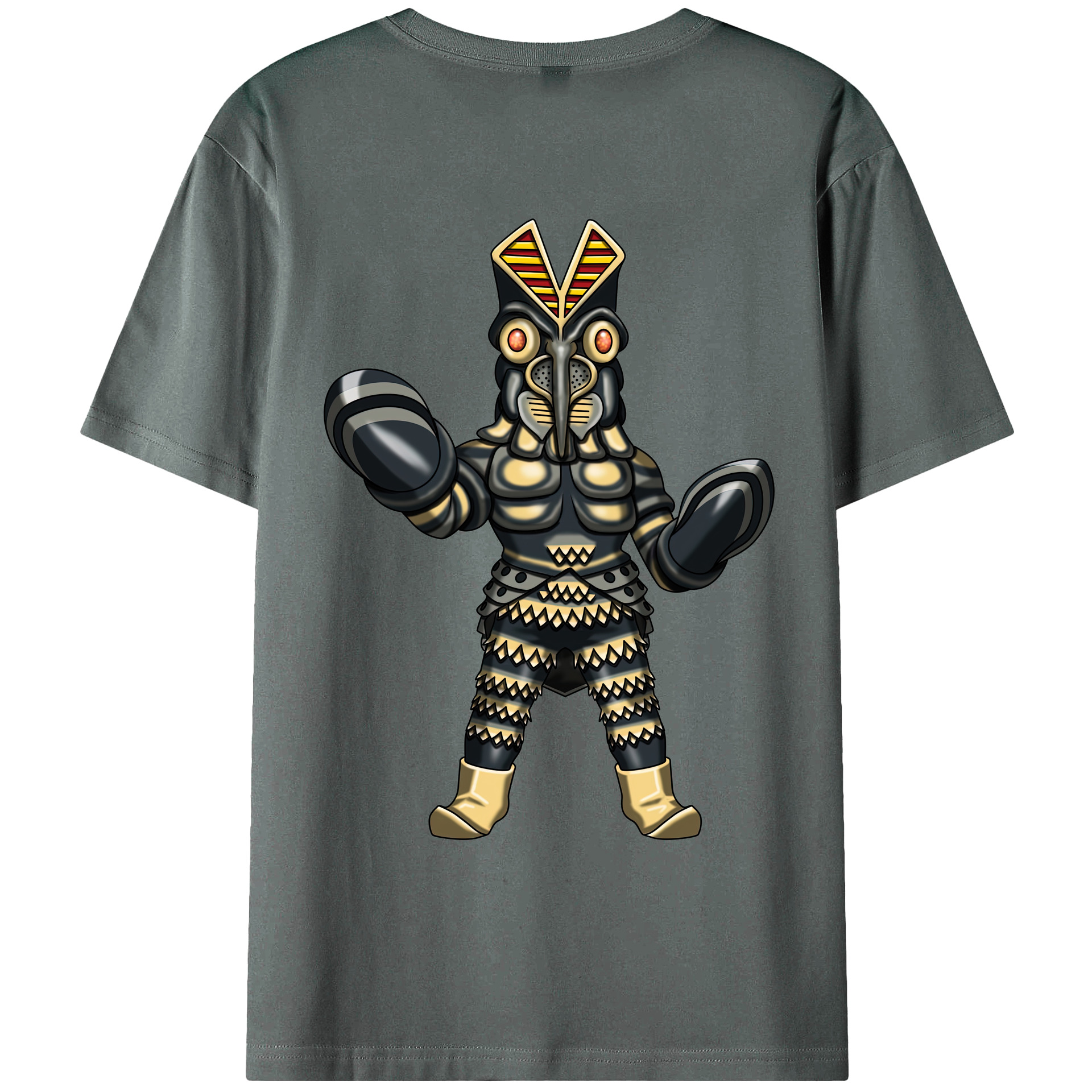 （画像用） ウルトラマン Ultraman 綿100％ メンズ半袖Tシャツ（バックプリント） 通気性